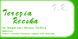 terezia recska business card